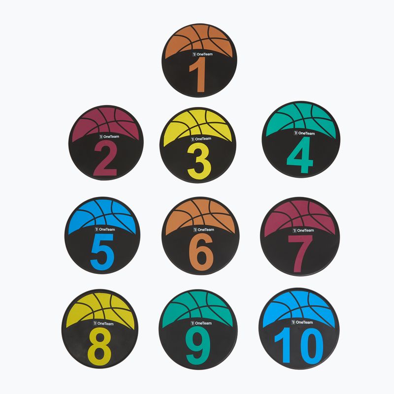 Маркери для тренувань OneTeam TRF08 10 pcs BASKET black 3