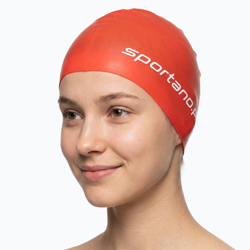 Шапочка для плавання SPORTANO silicone orange 2