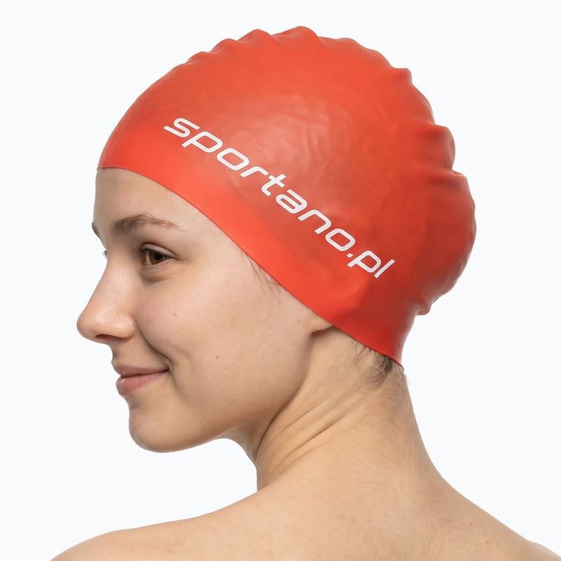 Шапочка для плавання SPORTANO silicone orange 3
