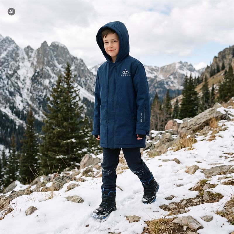 Дитячі зимові черевики KADVA Snowey Mid WP чорний 7