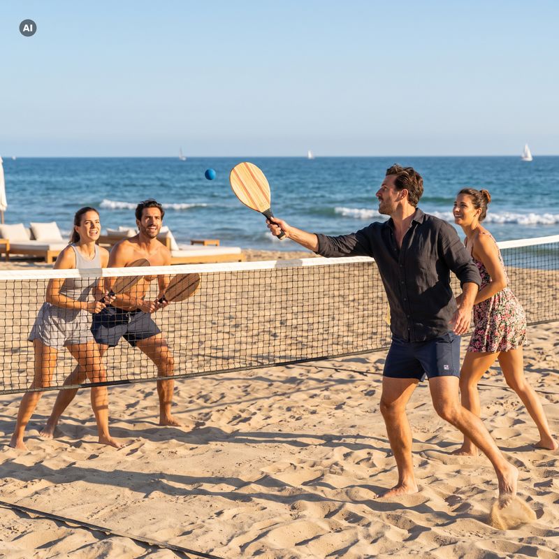 Набір для пляжного тенісу OneTeam Beach Play коричневий 2