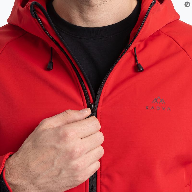 Чоловіча трекінгова кофта KADVA Arix WP 5K/3K softshell hybrid червона 3