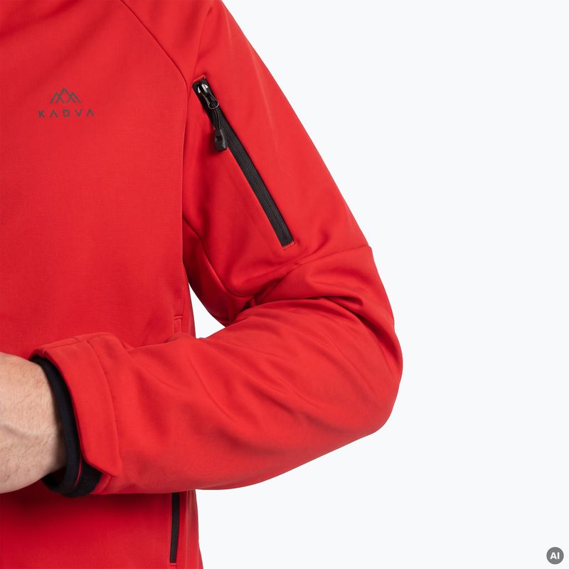Чоловіча трекінгова кофта KADVA Arix WP 5K/3K softshell hybrid червона 4