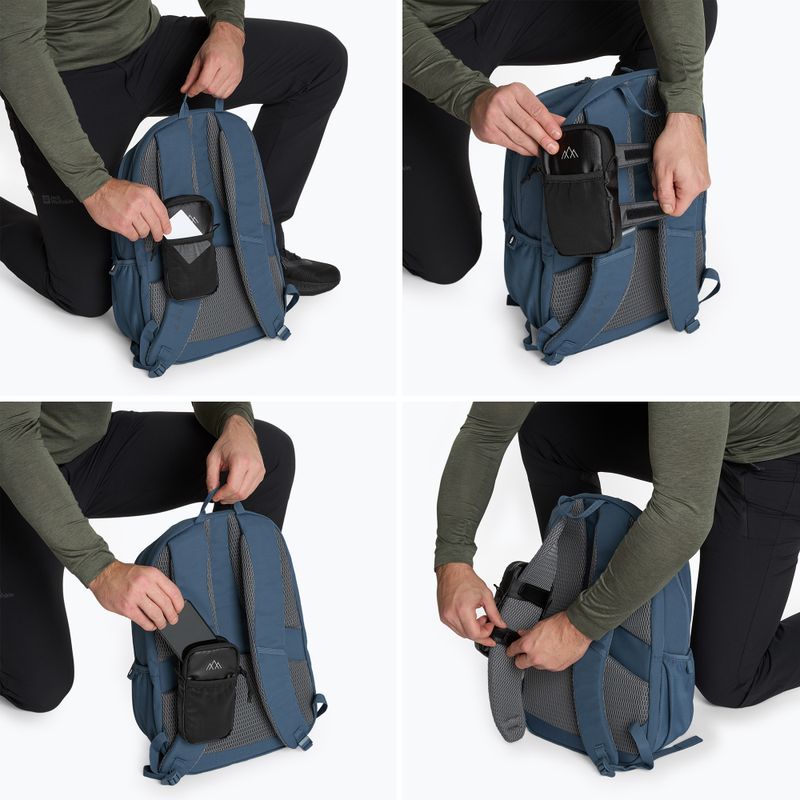 Сумка туристична Kadva Polypore мобільна кишеня чорна 2