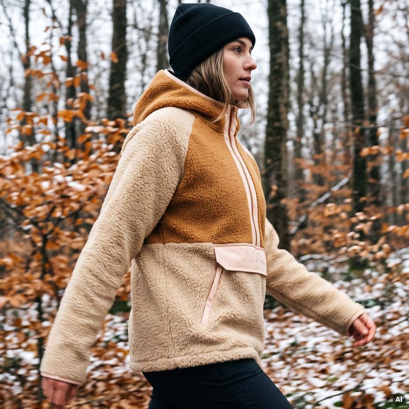 Жіноча флісова кофта KADVA RODIA WMNS бежевий 11