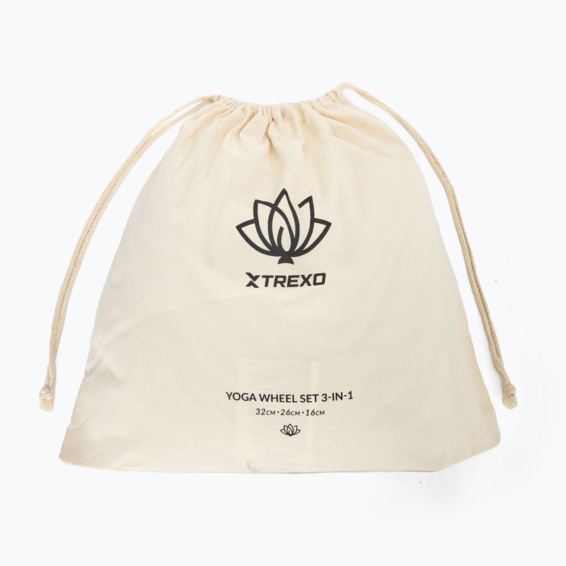Набір обручів для йоги 3 w 1 XTREXO Flowheel оликовий 9