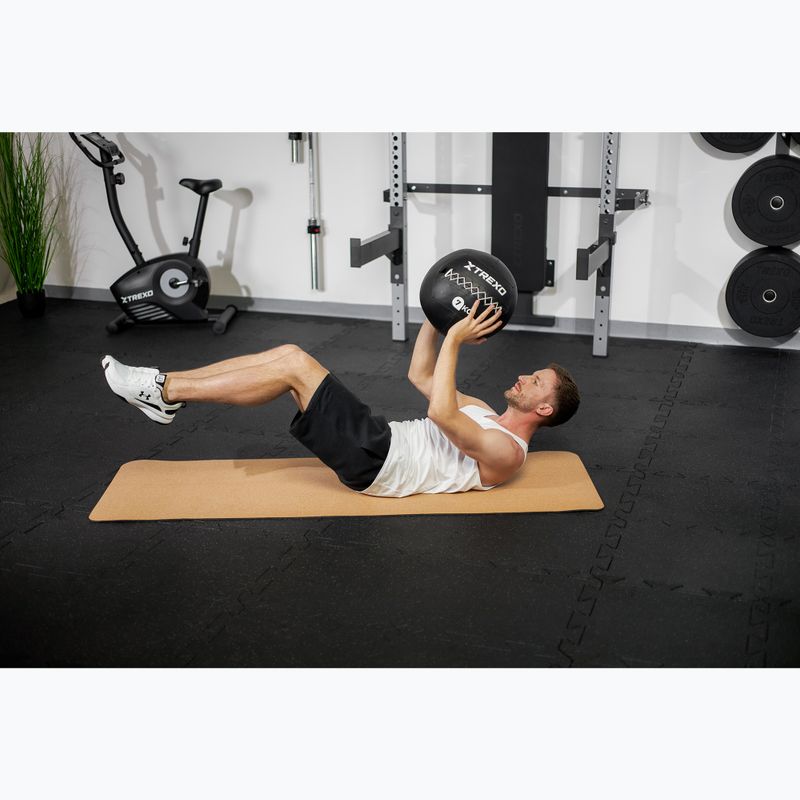 М'яч лікарський XTREXO Wall Ball 7 кг чорний 6