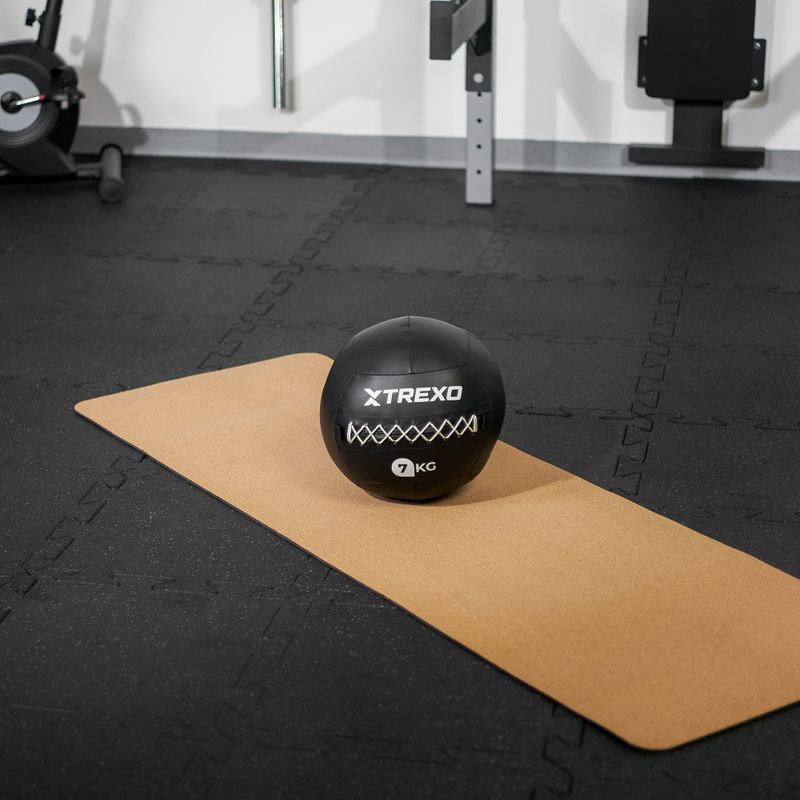 М'яч лікарський XTREXO Wall Ball 7 кг чорний 7