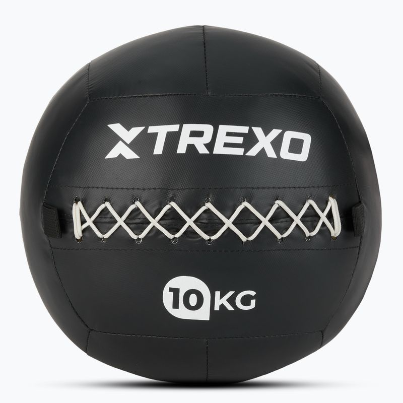 Медбол TREXO Wall Ball 12 кг чорний
