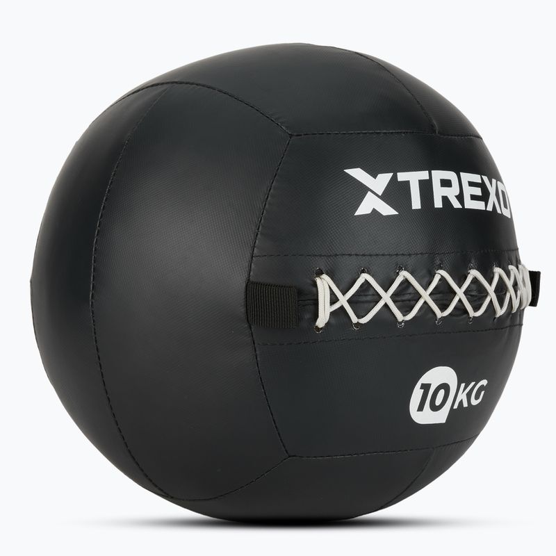 Медбол TREXO Wall Ball 12 кг чорний 2