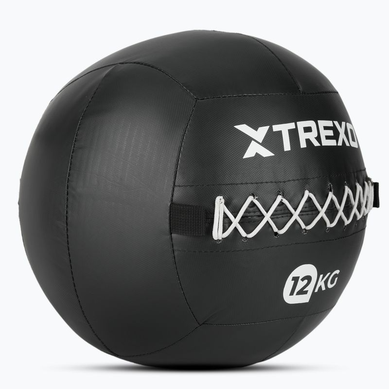 М'яч лікарський TREXO Wall Ball 12 кг чорний 2