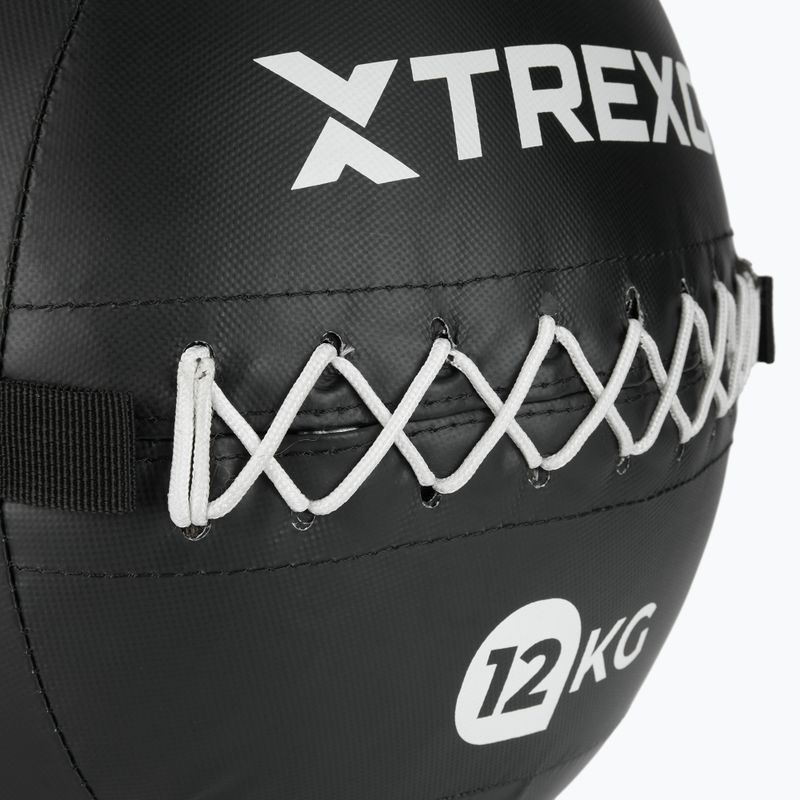М'яч лікарський XTREXO Wall Ball 12 кг чорний 4