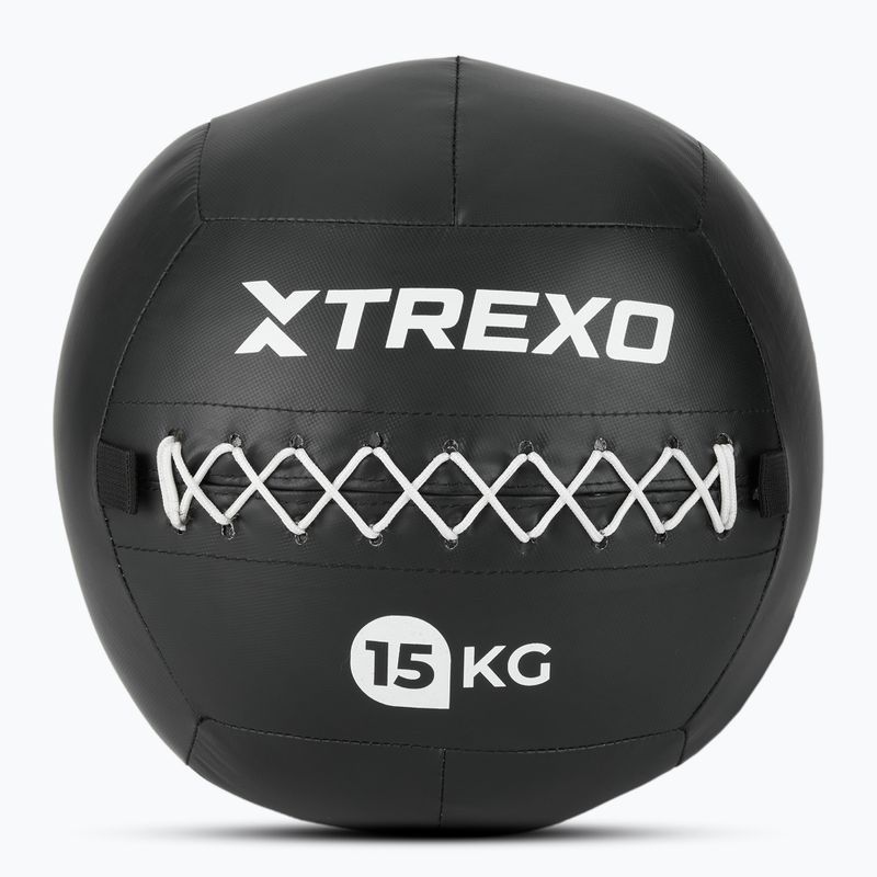 М'яч лікарський TREXO Wall Ball 15 кг чорний