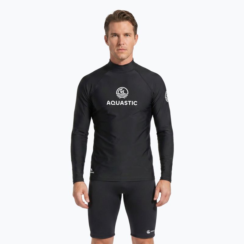 Longsleeve do pywania Aquastic RIMOS LS UV 50+ UPF czarny