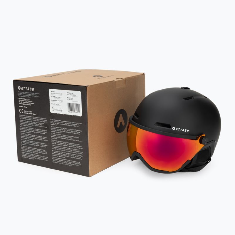 Дитячий лижний шолом ATTABO Avens 2.0 Jr Visor чорний 9