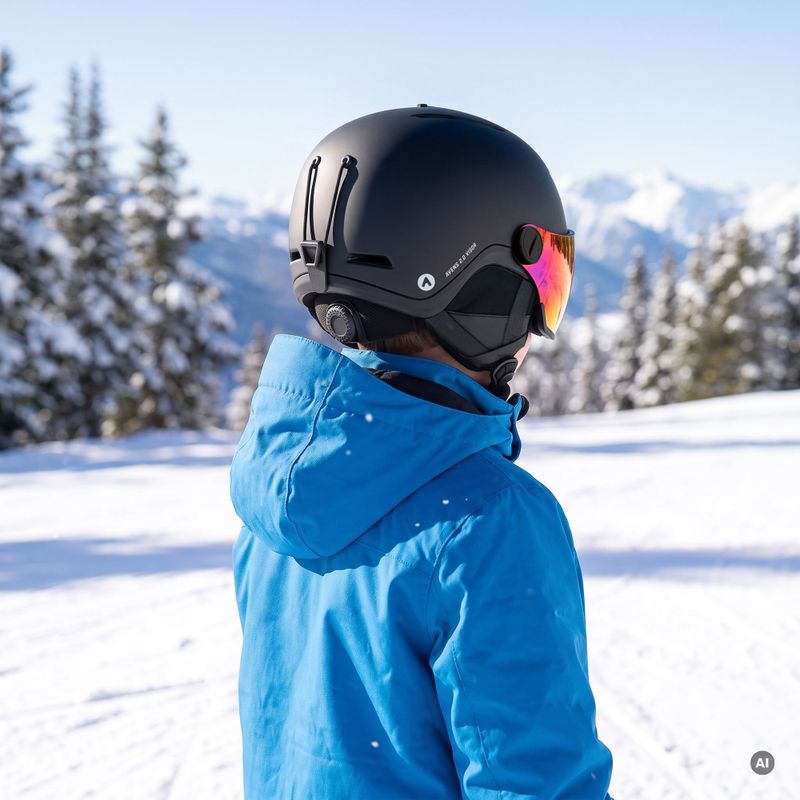 Дитячий лижний шолом ATTABO Avens 2.0 Jr Visor чорний 15