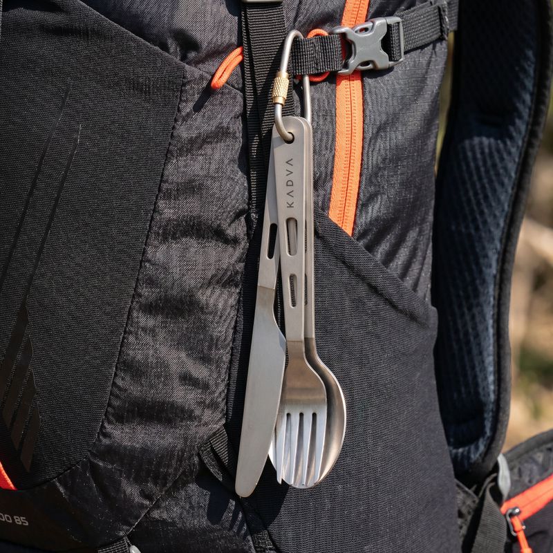 Столові прилади туристичні KADVA titanium ultralight gray 5