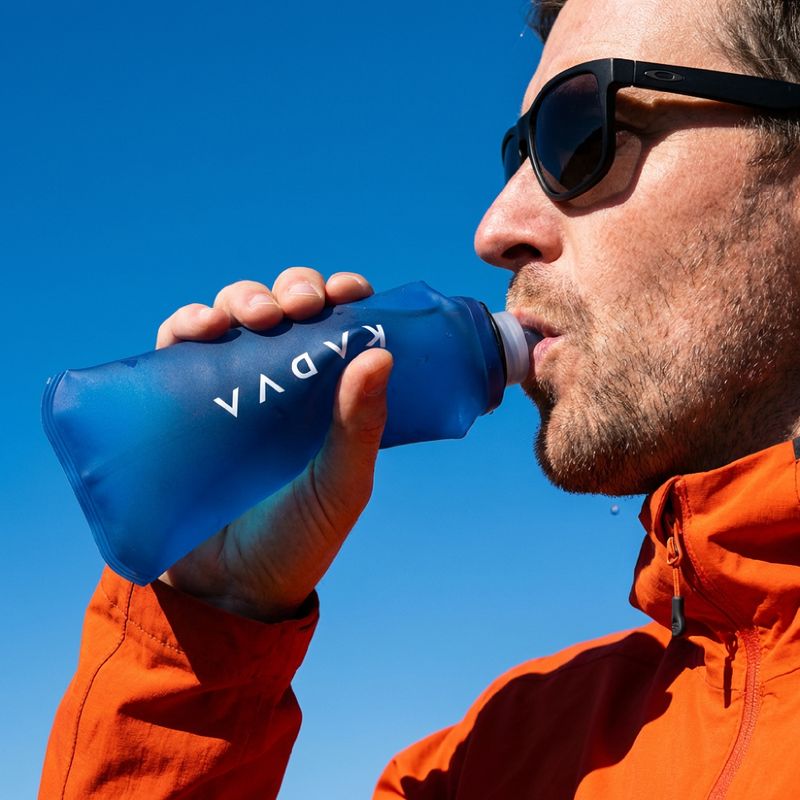 Пляшка м'яка KADVA Softflask Flowbie 500 мл блакитний 3