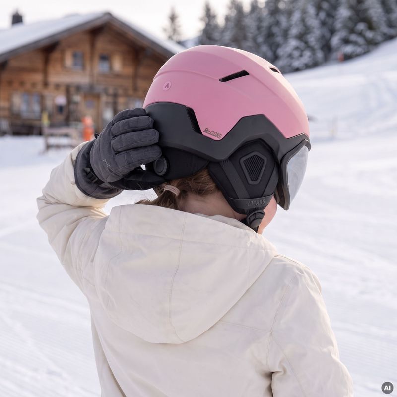 Шолом лижний дитячий ATTABO Avens 3.0 Jr Visor ERT Pink 8