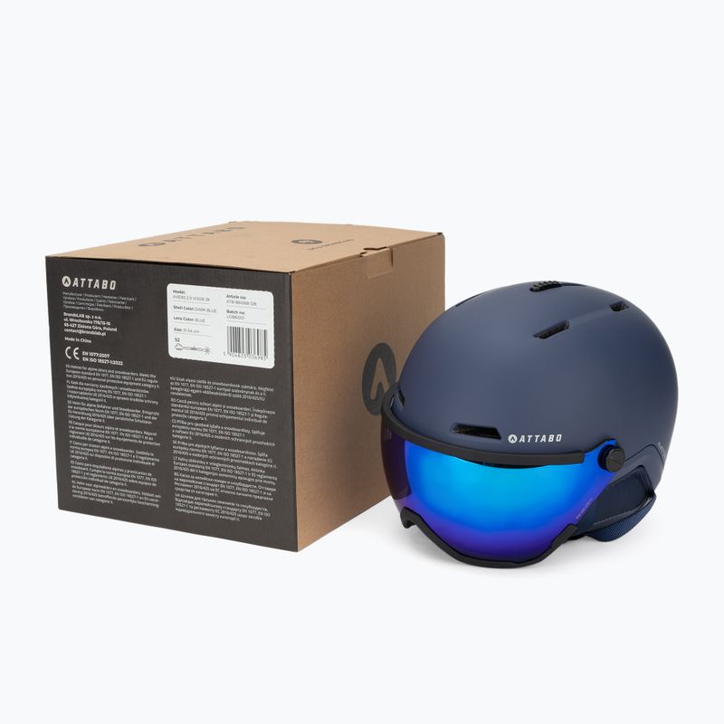 Шолом лижний дитячий ATTABO Avens 2.0 Jr Visor dark blue 9