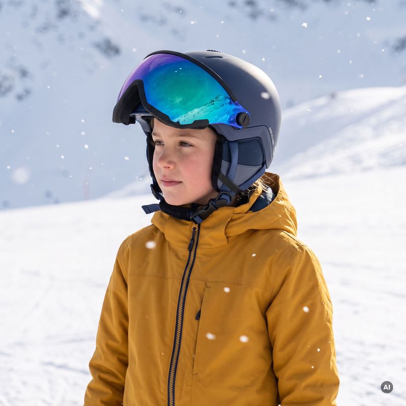 Шолом лижний дитячий ATTABO Avens 2.0 Jr Visor dark blue 14