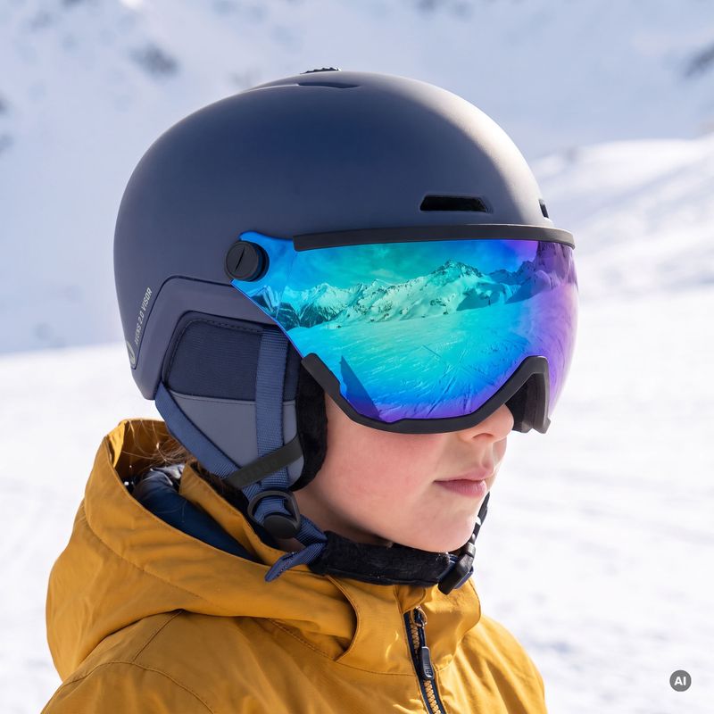 Шолом лижний дитячий ATTABO Avens 2.0 Jr Visor dark blue 15