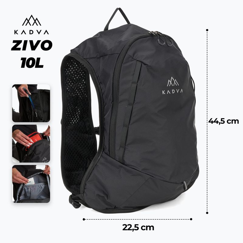 Рюкзак туристичний KADVA Zivo 10 л чорний 2