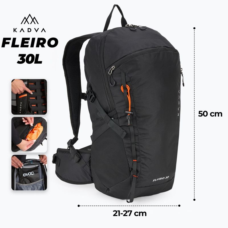 Туристичний рюкзак KADVA Fleiro 30 л чорний 2