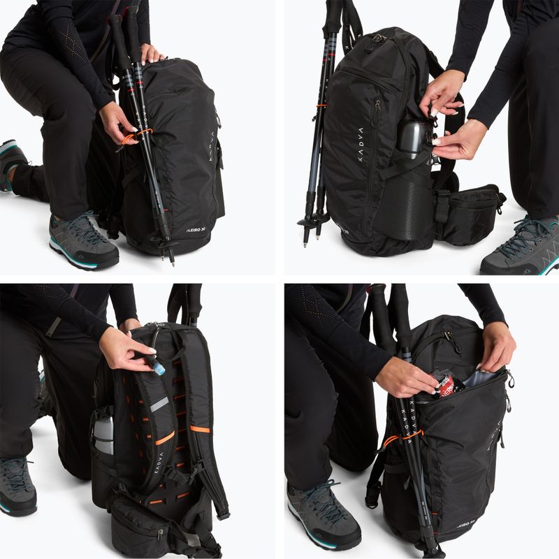 Рюкзак туристичний KADVA Fleiro 30 л чорний 12