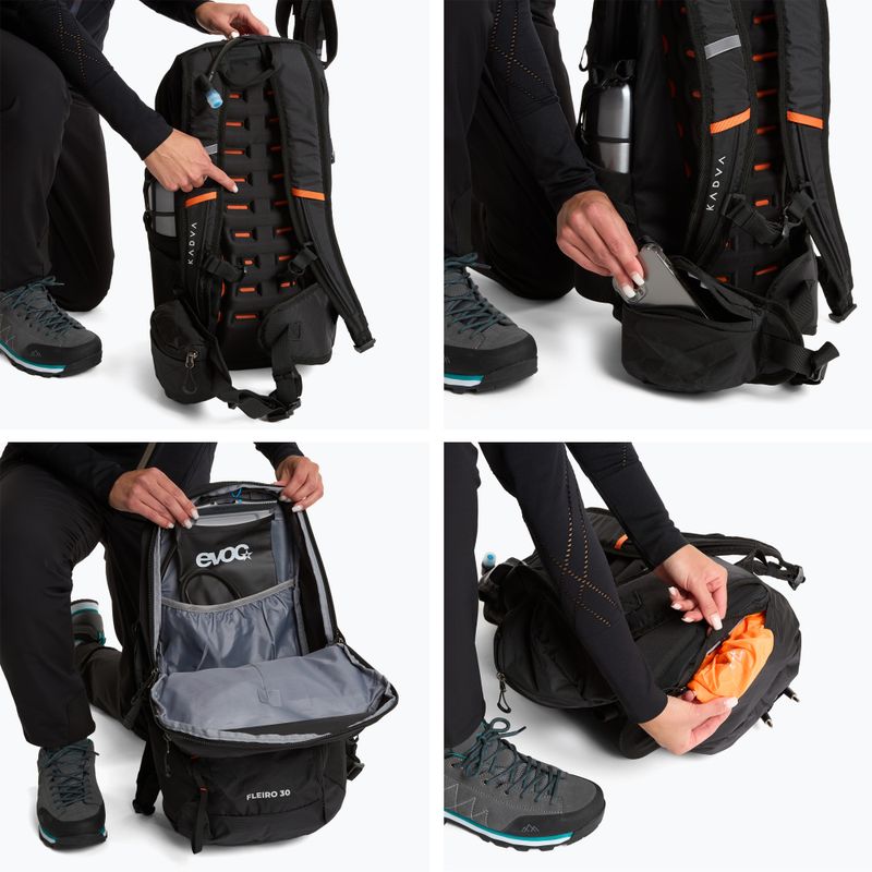 Рюкзак туристичний KADVA Fleiro 30 л чорний 13