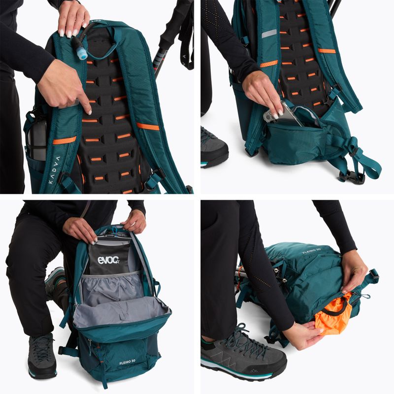 Рюкзак туристичний KADVA Fleiro 30 л темно-морський 12