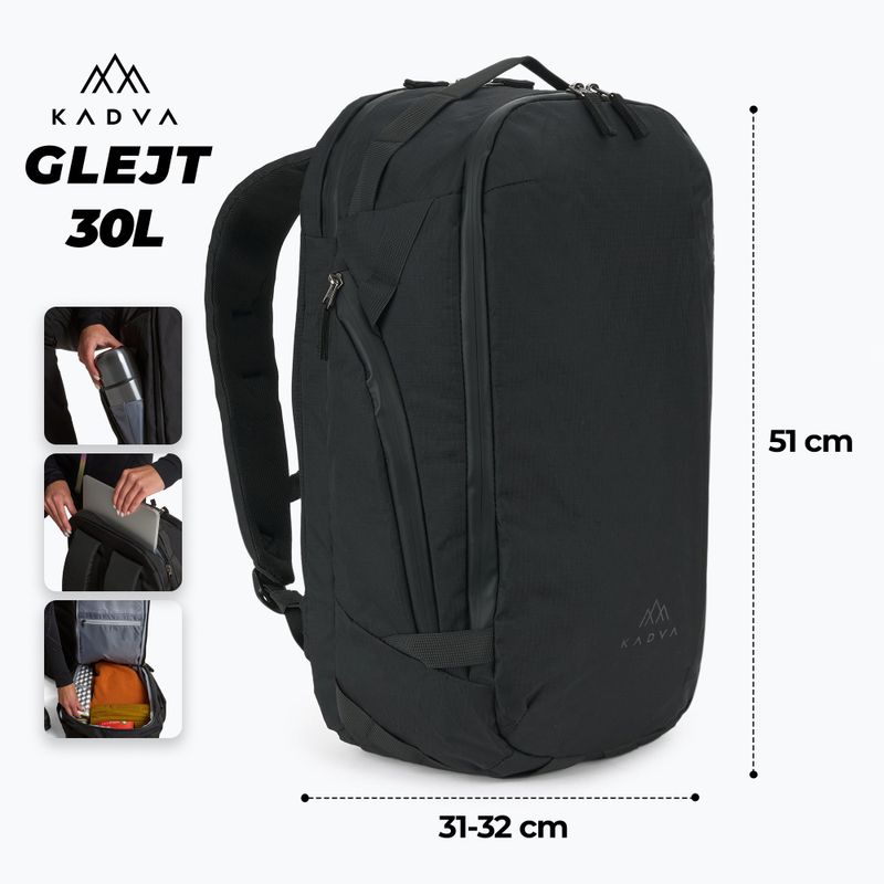 Туристичний рюкзак KADVA Glejt 30 л чорний 2