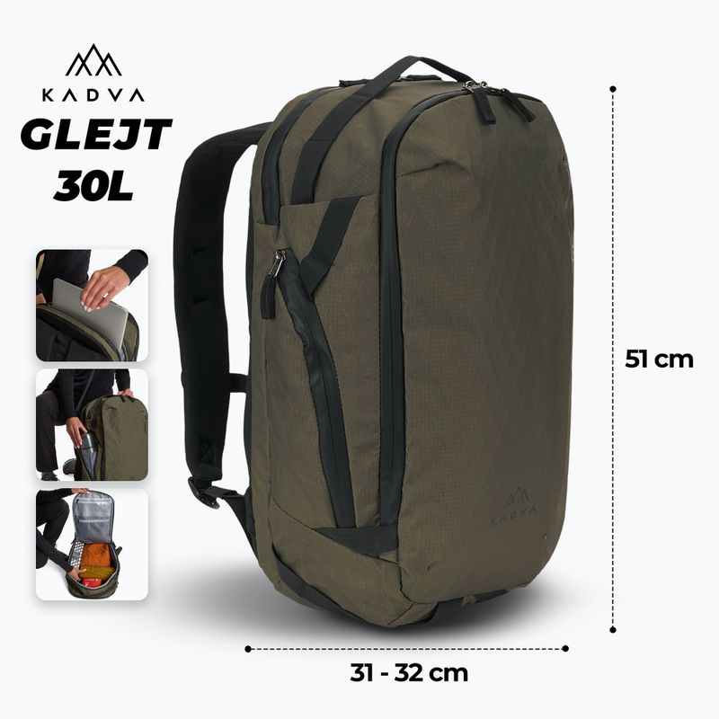 Туристичний рюкзак KADVA Glejt 30 л зелений 2