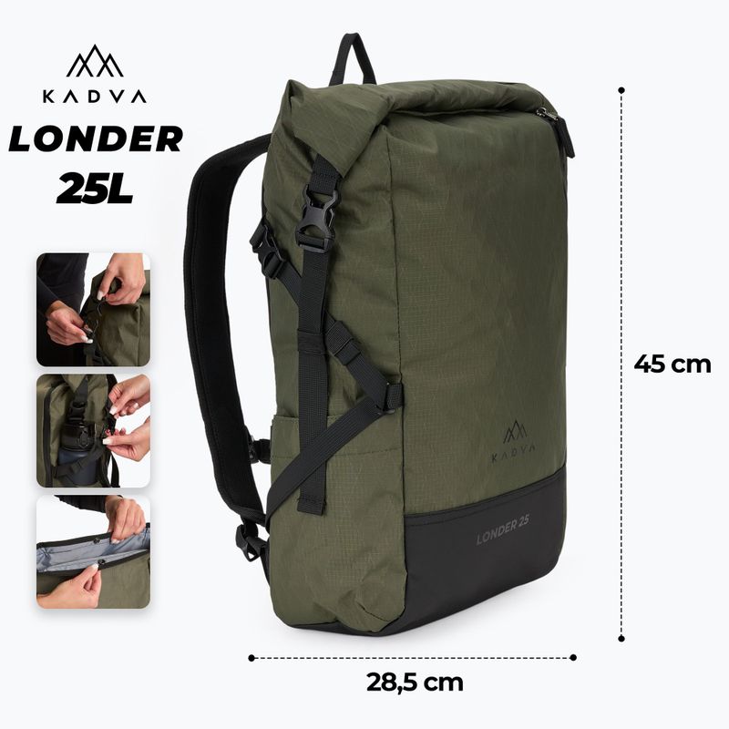 Туристичний рюкзак KADVA Londer 25 л зелений 2
