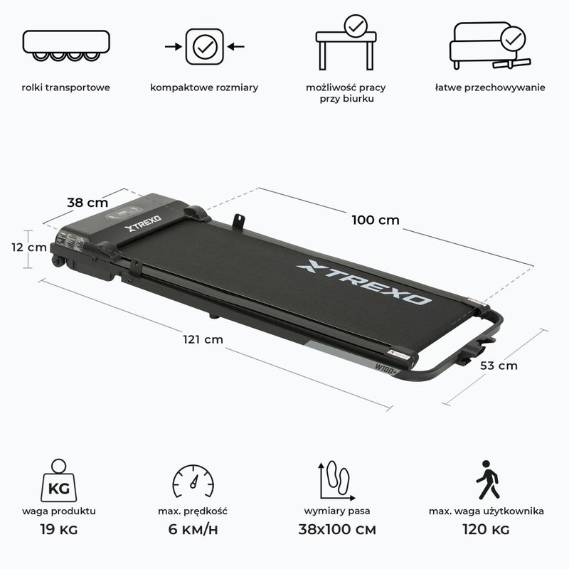 Бігова доріжка XTREXO W100+ black 3