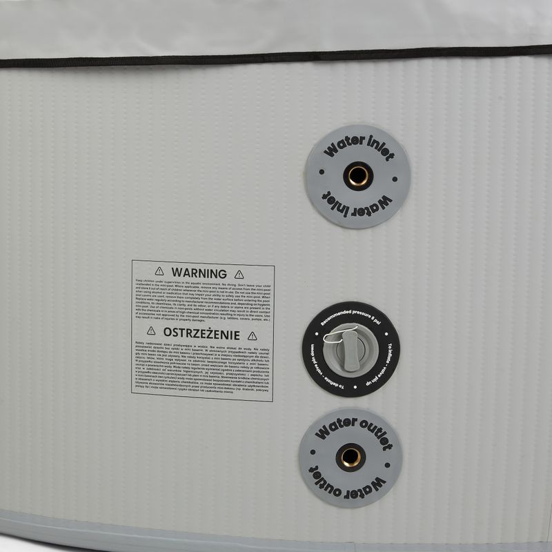 Надувний басейн AQUASTIC ONSEN drop stitch 1200 л 178 см сірий 10