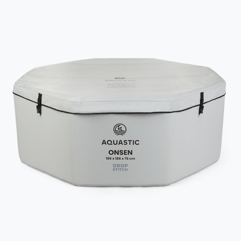 Надувний басейн AQUASTIC ONSEN drop stitch 1400 l 186 cm сірий