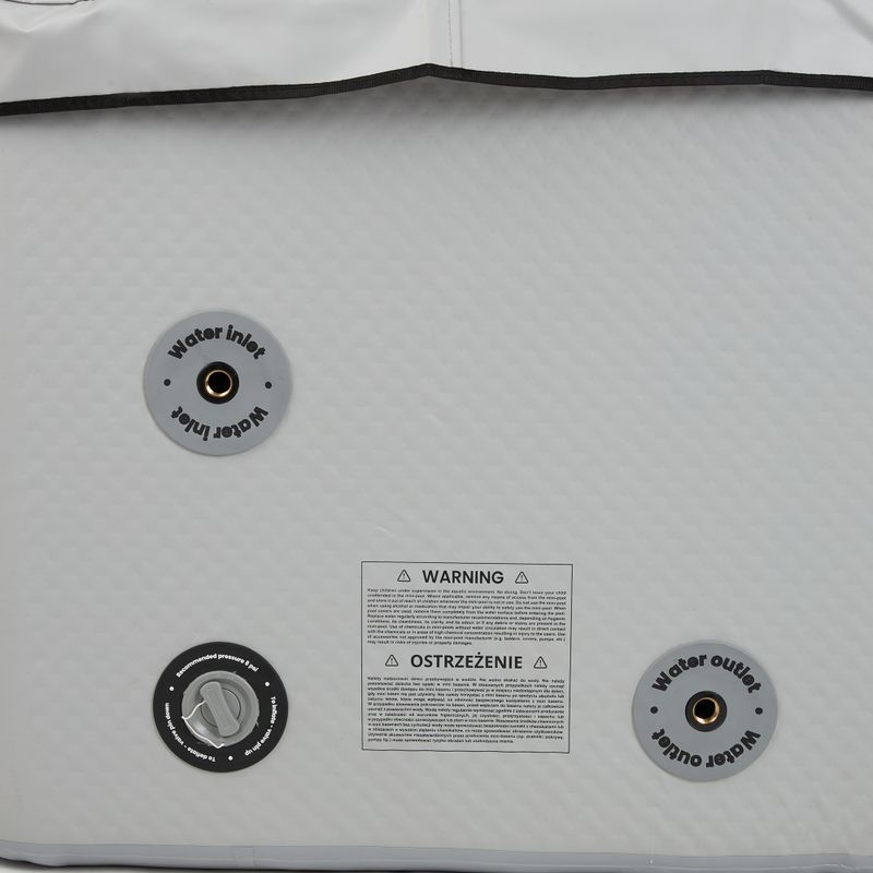 Надувний басейн AQUASTIC ONSEN drop stitch 1400 l 186 cm сірий 8