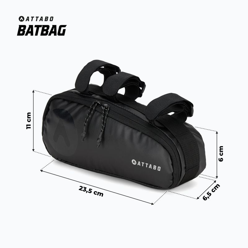 Сумка велосипедна під раму ATTABO BatBag чорний 9