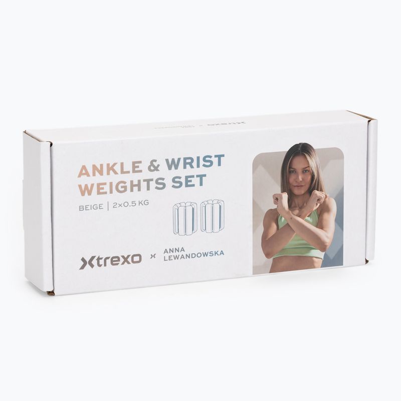 Обтяжувачі для щиколоток і зап'ясть XTREXO x Anna Lewandowska Bangles 205 Beige 9