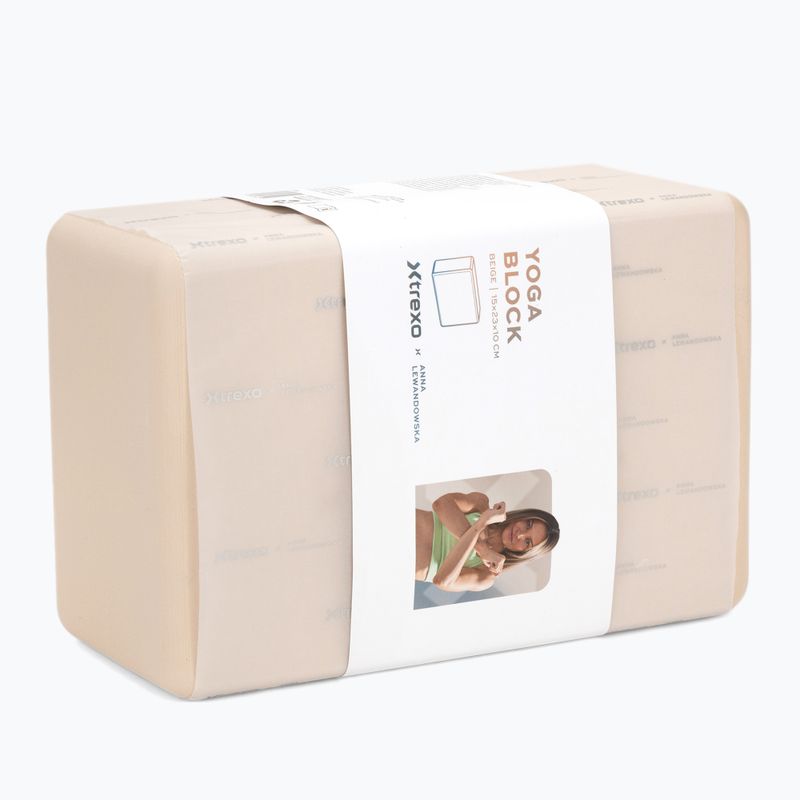 Блок для йоги XTREXO x Anna Lewandowska block Beige 7