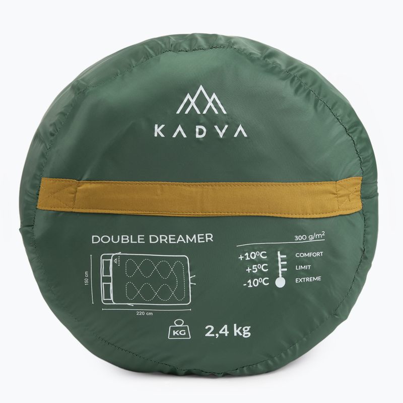 Двомісний спальний мішок KADVA Double dream green 10