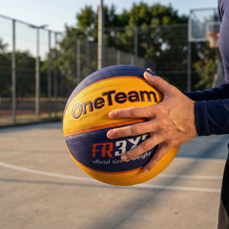 М'яч баскетбольний  OneTeam Rim Rush Fiba 3x3 blue 4