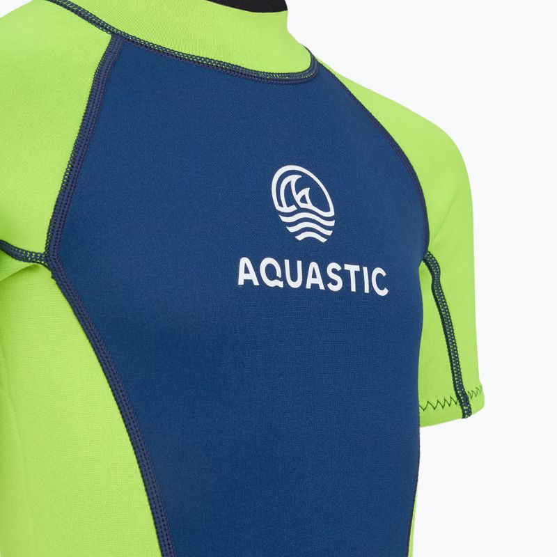 Дитячий гідрокостюм AQUASTIC Wavey Jrb 2 мм зелений/темно-синій 5