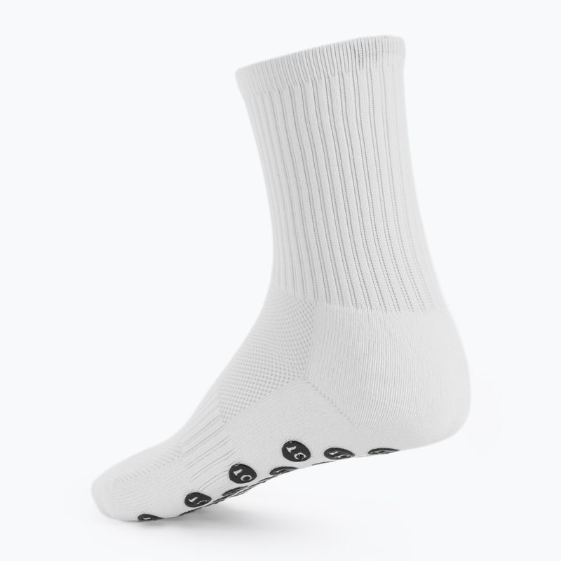 Дитячі футбольні шкарпетки OneTeam Precision Grip non-slip 2-pack white 2