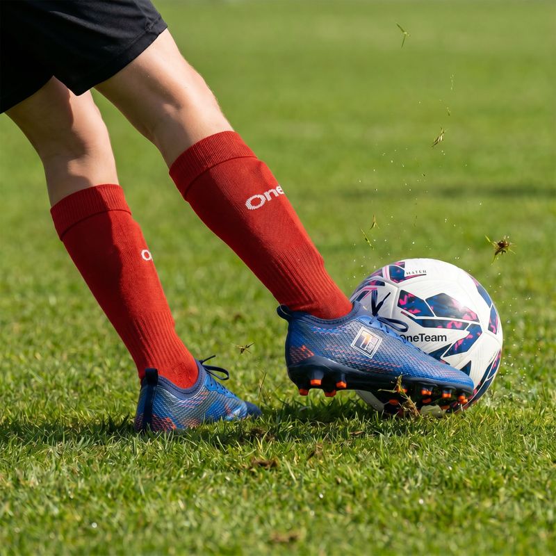 Дитячі футбольні шкарпетки OneTeam Precision football socks набір 2-pack червоний 7