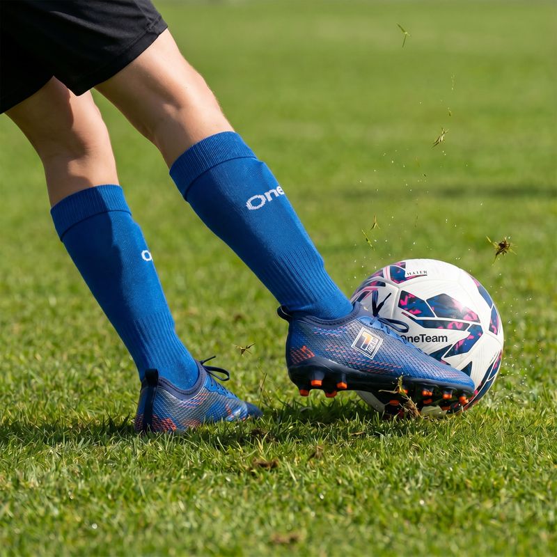 Дитячі футбольні шкарпетки OneTeam Precision football socks набір 2-pack синій 7