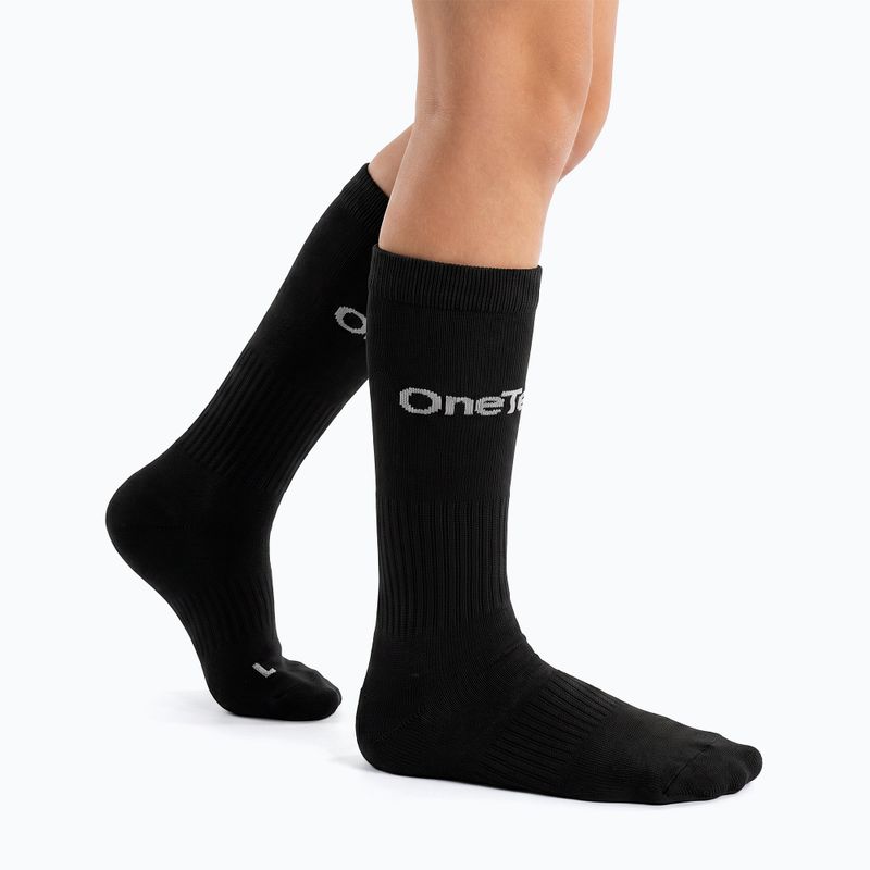 Футбольні шкарпетки OneTeam Precision football socks набір 2-pack чорний 2