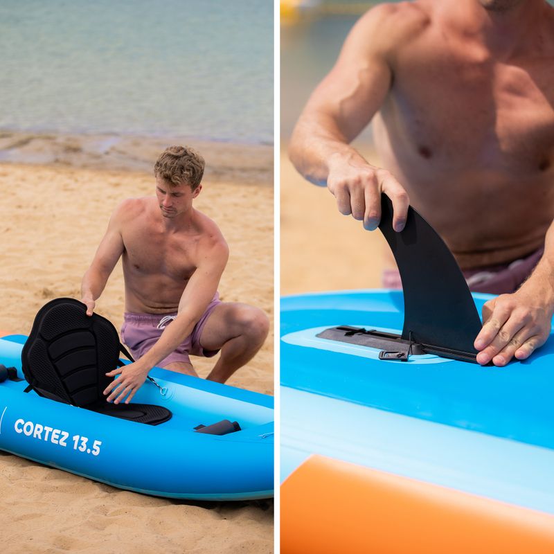 Байдарка надувна 2-місна AQUASTIC Cortez 13'5" 410 см блакитний 20