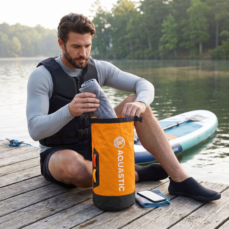 Мішок водонепроникний AQUASTIC Dry Bag 8 l Nylon/TPU orange 3